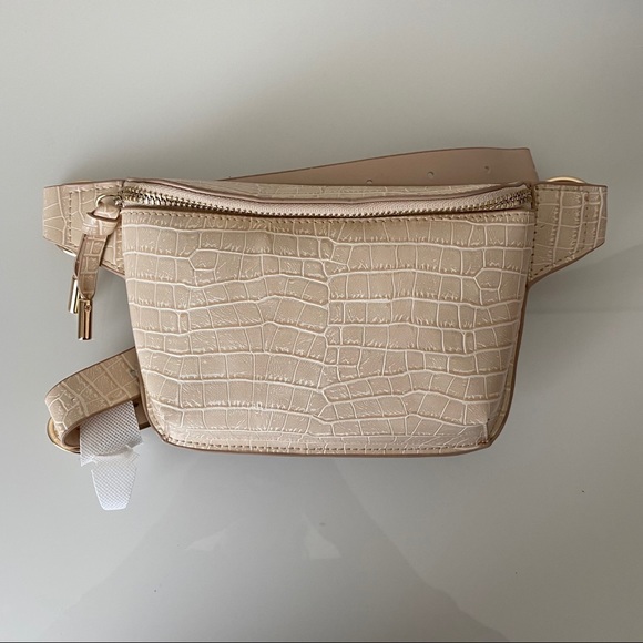 H&M Handbags - NWT Cream Faux Leather H&M Waist Bag Fanny Pack